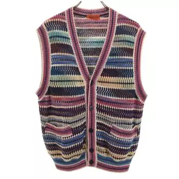 Missoni Сделано в Италии Вязаный жилет из льна 52 Мужской Б/У