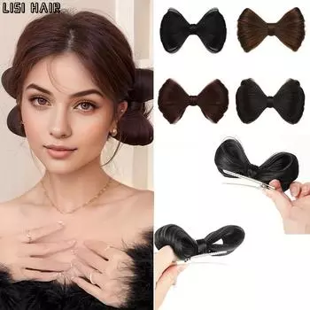 MISSQUEEN, 1 шт., синтетические пучки для волос, заколки для укладки с бантом, декоративные заколки для волос, аксессуары для женщин 12cm
