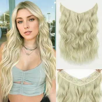 MISSQUEEN 5 клипс в волосах синтетические длинные волны вьющиеся парики для наращивания натуральные густые волосы для женщин легко носить шиньоны 50cm