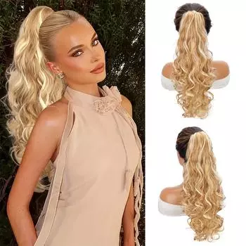 MISSQUEEN синтетические длинные волнистые хвостики на заколках для наращивания волос, хвостики-когти для женщин, искусственные волосы для ежедневного использования 45cm