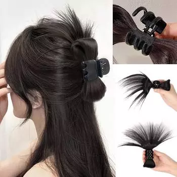 MISSQUEEN Синтетические грязные волосы-пучок с когтями на заколках в виде воланов, накладные волосы для женщин, регулируемые, легкие накладки для волос 15cm