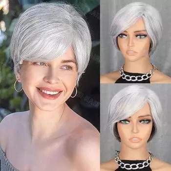 MISSQUEEN Синтетические Короткие Прямые Парики Для Наращивания Волос С Челкой Натуральные Светлые Парики Для Женщин Повседневная Одежда 30cm