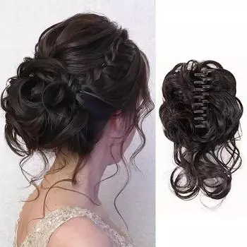 MISSQUEEN синтетические растрепанные волосы в виде пучка взлохмаченные прически для наращивания волос зажим с когтями вьющиеся хвостики шиньоны резинки для волос аксессуары для волос 20cm