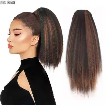 MISSQUEEN синтетические термостойкие волосы пышный хвост наращивание шнурок хвостики эластичная лента парик для женской одежды 30CM