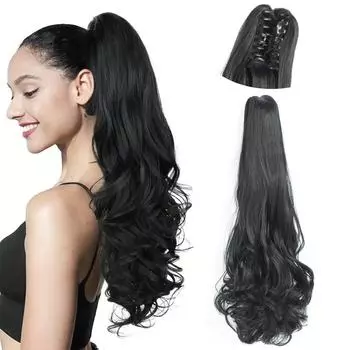 MISSQUEEN синтетический длинный волнистый накладной хвостик для женщин накладной хвостик для волос 60cm