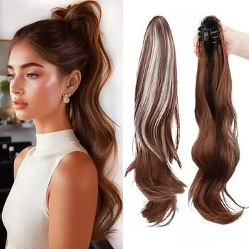 MISSQUEEN синтетический коготь длинный волнистый хвост наращивание модный шиньон аксессуары для волос для женщин 50cm