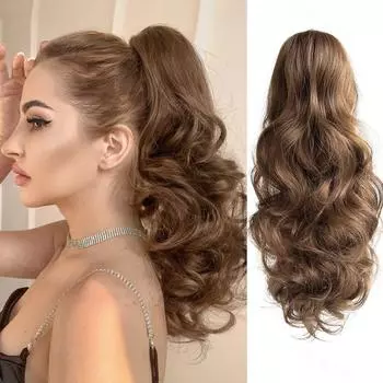 MISSQUEEN синтетический зажим для когтей, вьющийся волнистый хвост, наращивание, термостойкое волокно, парик для женщин, одежда для косплея 40cm