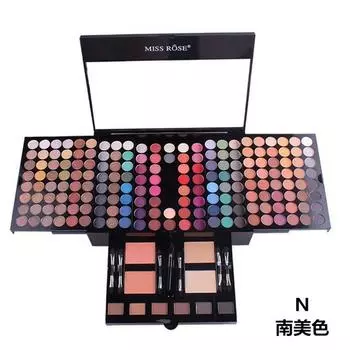 MISSROSE 180-цветная коробка для макияжа, набор из 2 предметов. Футляр для пианино 7002-004N серии South American, 1 шт.