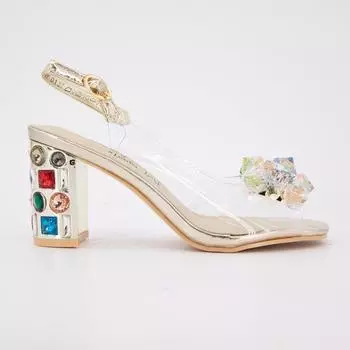 Missy01 босоножки на каблуке золотистого цвета 35/41 женские LAURA VITA 36 золотой