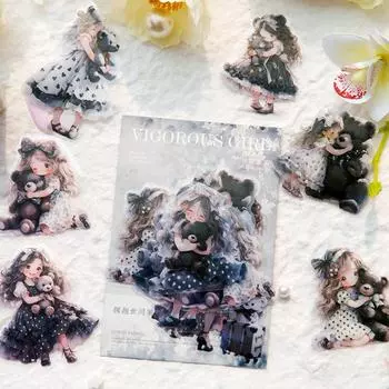 Мистер. Бумага 6 стилей 10 шт./упак. ПЭТ текстура милая девушка тема материал наклейки DIY чашка стекло молочный блокнот чехол для телефона