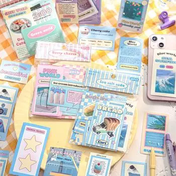 Мистер. Набор корейских милых наклеек Paper Candy Series - мягкие наклейки для блокнотов (4 Типы)