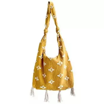 Мистер Поп Оригинальная Ретро Льняная Сумка на Одно Плечо Qiuxiang In Stock by month