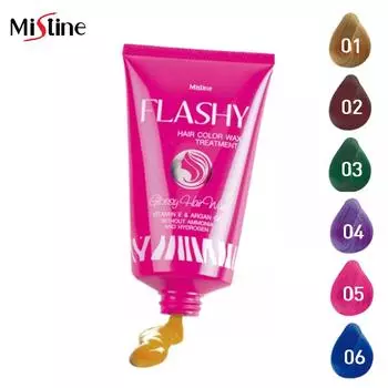 MISTINE FLASHY HAIR COLOR WAX TREATMENT 100 G - Тайский светло-коричневого
