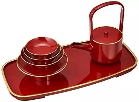 Mitani 3867 Лакированные изделия Яманака, Лакированные изделия Яманака, Лак Вермилион, Овальный убой, Позолоченный