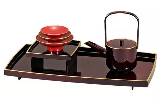 Митани Яманака Лаковая посуда Добари Тосоки Тамебучи Яманака-нури Кин-нури M13770-5