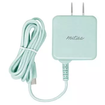 Mitas Интегрированный кабель переменного тока Rapid USB с максимальным выходом Business PSE Certified Original White Type-C Adapter, складной, вилка, зарядное устройство, 1,5 м, Type-C Android, синий