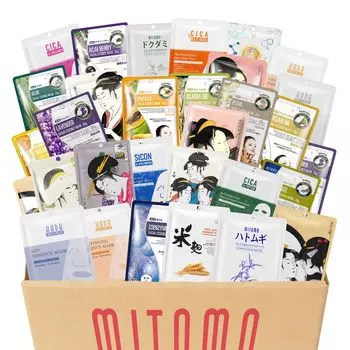 MITOMO Individually 100 Lucky Face Made in Large High Intensiv Moisturizing Lucky Beauty Mask Увлажняющая маска, составленная случайным образом из всех продуктов