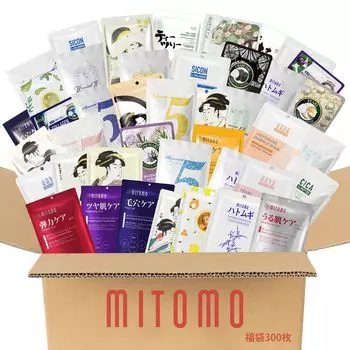 MITOMO Pack 300 Lucky Bags Beauty Festival Pack Сделано в Японии 300 интенсивных увлажняющих Lucky Bags Beauty Mask Pack Красивая кожа с 1 упаковкой в день