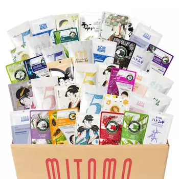 mitomo pack 50 счастливых мешочков набор для фестиваля красоты сделано в японии 50 интенсивных увлажняющих счастливых мешочков маска упаковка увлажнение вашей кожи увлажняющая маска