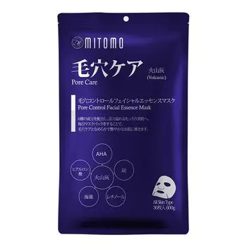 MITOMO Сделано в Японии тканевая маска для ухода за порами Beauty Sheet Skin Care Moisture Mask Pack Mask/36 шт./Seal/Beauty [MTSA00101-E-3]