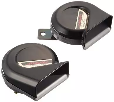MITSUBA Пневматический сигнал Air Bullet Horn Сигнал Автомобильный Европейский Сигнал Тип с Высоким Звуком Продукт Соответствующий Стандартам Безопасности Сделано в Японии MBW-2E21B чёрный