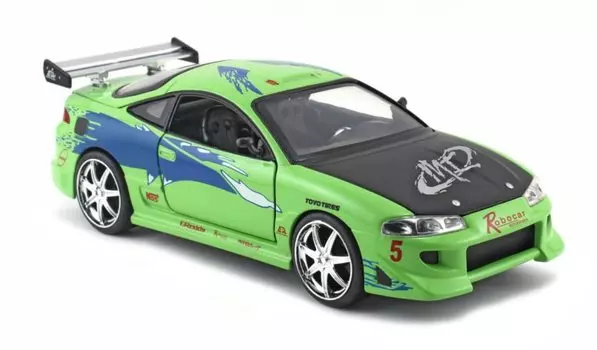 Mitsubishi Eclipse Green Fast Movie 1 24 от Jada 97603 The & Furious Брайана (2001 ) / зелёный