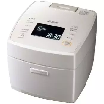 Mitsubishi Electric Jar Rice Charcoal Continuous that brings out the flavor of rice Cooker, Pot, Patented Boiling (White Pearl) NJ-VW10G-W