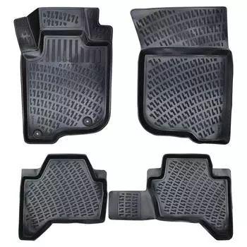 Mitsubishi L200 Premium (After 2019) High-Quality and Durable Rubber Car Floor Mats - Odorless, Non-Slip, Long-Lasting