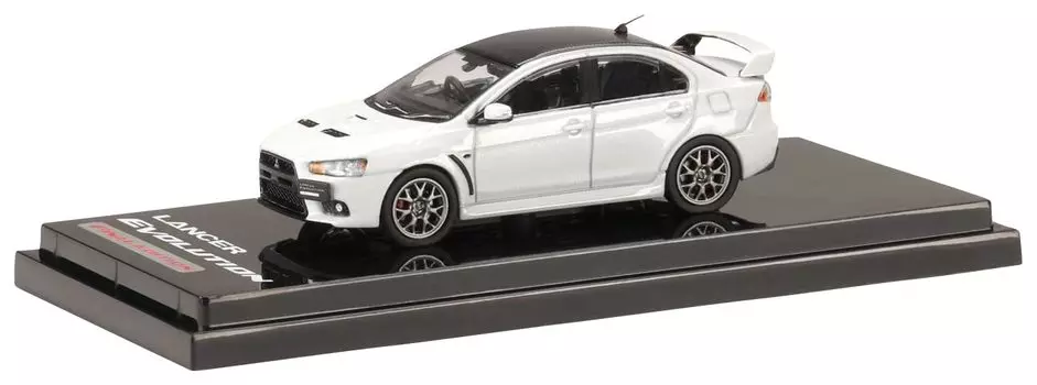 Mitsubishi Lancer Evolution 10 Final Edition White Roof 1/64 Pearl/Carbon белый