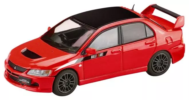 Mitsubishi Lancer Evolution 9 MR GSR JDM Custom с дисплеем двигателя Модель Red Solid 1/64