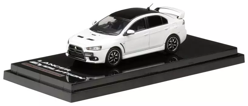 Mitsubishi Lancer Evolution X FINAL EDITION Engine Display Model White Roof 1/64 Pearl/Black