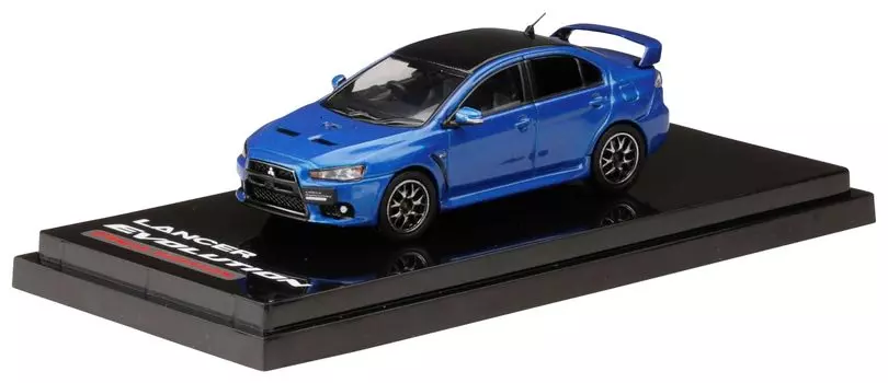 Mitsubishi Lancer Evolution X FINAL EDITION с демонстрационной моделью двигателя Lightning Blue Roof 1/64 Mica/Black