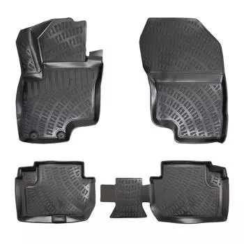Mitsubishi Outlander (2013-2018) High-Quality and Durable Rubber Car Floor Mats - Odorless, Non-Slip, Long-Lasting