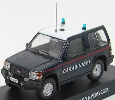 Mitsubishi Pajero Police Car Mini Car PAJERO 2003 Carabinieri Italian Police 1/43 [Товар] синий