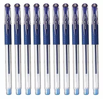 Mitsubishi Pencil [10 Set Gel Ballpoint pen Uni-Ball Signo Ultra-Thin 0.28mm BLUE BLACK UM-151-28-64 from Japan