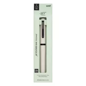 Mitsubishi Pencil Ballpoint Jetstream Rotating Light Touch Ink Cloudy 3-Color Pen, Prime, Type, 0.5, White, SXE3LPR05.46