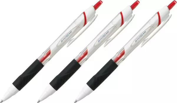 Mitsubishi Pencil Ballpoint Pen Jet Stream Standard of Oil-Based 0.5mm SXN15005.15 Red/Red [Set 3]