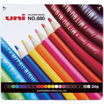 Mitsubishi Pencil Colored Pencil 880 Elementary School Students 24 Colors K88024CP