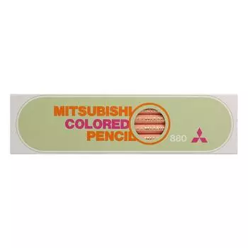 Mitsubishi Pencil Colored Pencil 880 Single Color Elementary School Student Light Daidai 1 Dozen K880.54