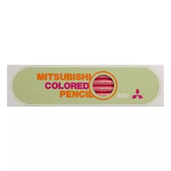 Mitsubishi Pencil Colored Pencil 880 Single Color Elementary School Momoiro 1 Dozen K880.13