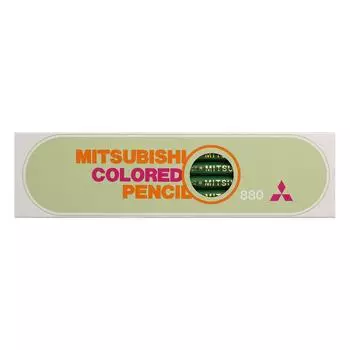 Mitsubishi Pencil Colored Pencils 880 Single Color Elementary School Students Green 1 Dozen K880.6