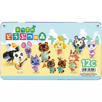 Mitsubishi Pencil цветной карандаш Animal Crossing 880 12 цветов K88012CDMS2