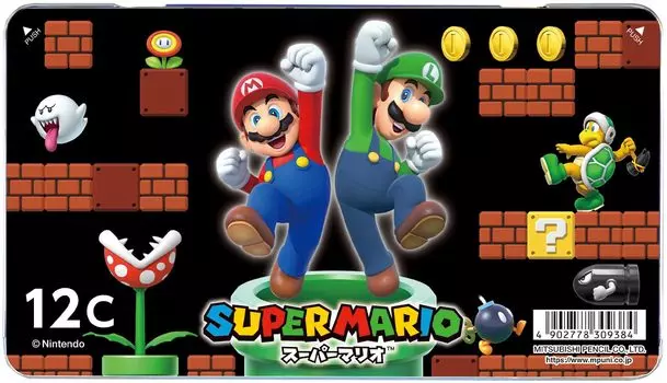 Mitsubishi Pencil цветной карандаш Super Mario SMS6890 12 цветов K88012CSMS6