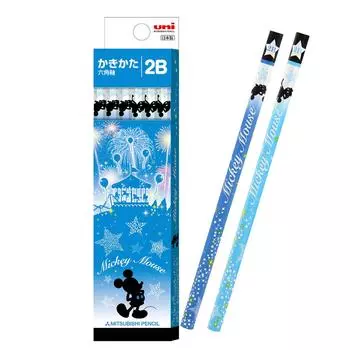 Mitsubishi Pencil Disney Blue 2B 1 Dozen Paper Box K55932B синий