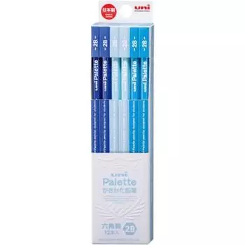 Mitsubishi Pencil Drawing Pencil Uni Palette 2B Drawing Pastel Blue 1 Dozen K55602B