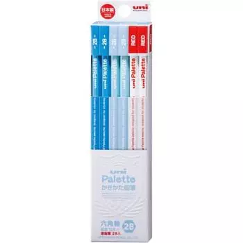 Mitsubishi Pencil Drawing Pencil Uni Palette 2B with Red Pencil Pastel Blue 1 Dozen K55632B