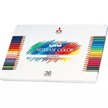 Mitsubishi Pencil Erasable Colored Pencil Uniarterase Color 36 Colors UAC36C