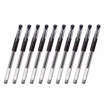 Mitsubishi Pencil Gel Ballpoint Pen Signo Black Set of 10 Uni-ball 0.5mm UM15105.24X10 чёрный