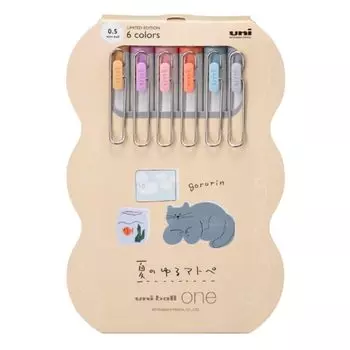 Mitsubishi Pencil Гелевая шариковая ручка Uniball One Summer Yuru Matope Color 6 цветов набор [Ограниченный] (0.5mm)
