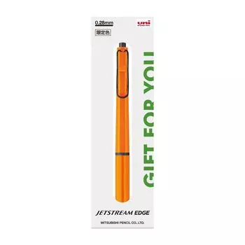 Mitsubishi Pencil Jetstream Edge Ballpoint Limited Gift SXN100328O22 Oil-Based Pen, 0.28, Edition, Packaging, Orange, оранжевый